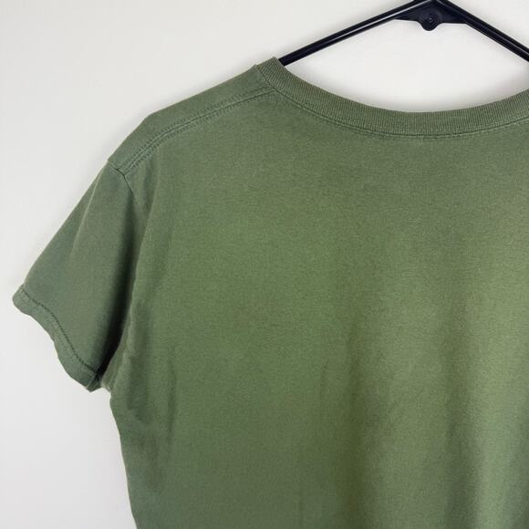 Riot Society Crewneck Take A Hike Boots 100% Cotton Hiking Green T-Shirt Medium - Picture 5 of 9